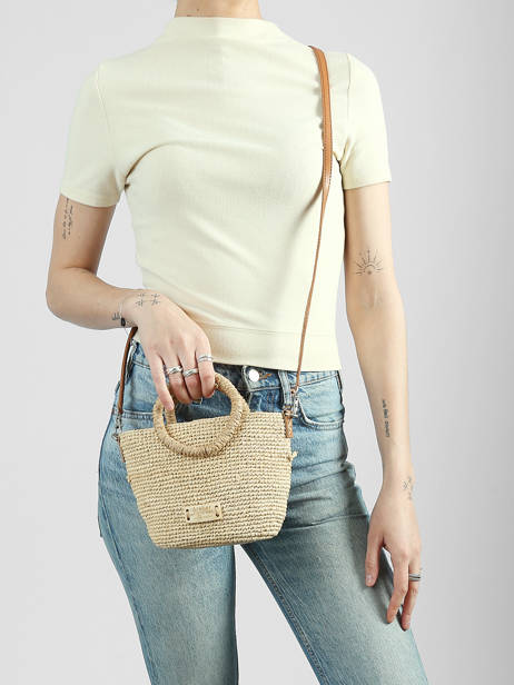 Satchel L'atelier Du Crochet Raphia Le voyage en panier Beige l'atelier du crochet AM831 other view 1