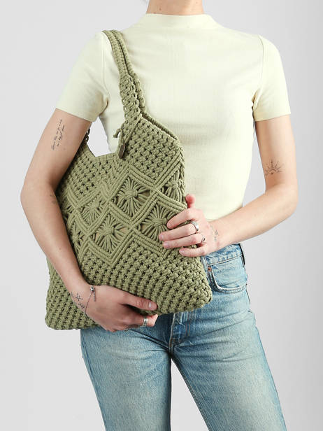 Shoulder Bag Estival Cotton Le voyage en panier Green estival PM941 other view 1