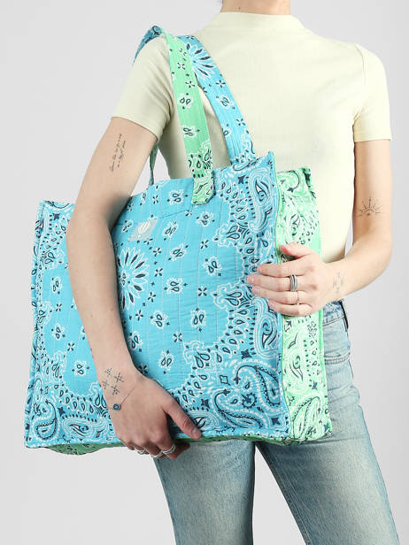 Shoulder Bag Bandana Cotton Le voyage en panier Blue bandana PM965 other view 1
