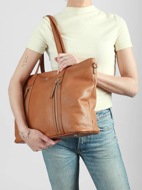 Shoulder Bag Zip Lulu castagnette Brown zip ALBIN other view 1