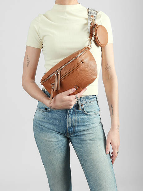 Sac Banane Lulu castagnette Marron zip YSALINE2 vue secondaire 1