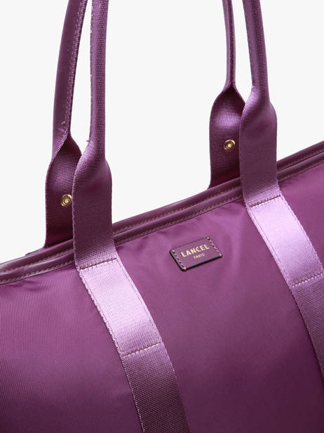 Large Tote Bag Mistral Rollable Nylon And Leather Lancel Violet mistral A13996 other view 2