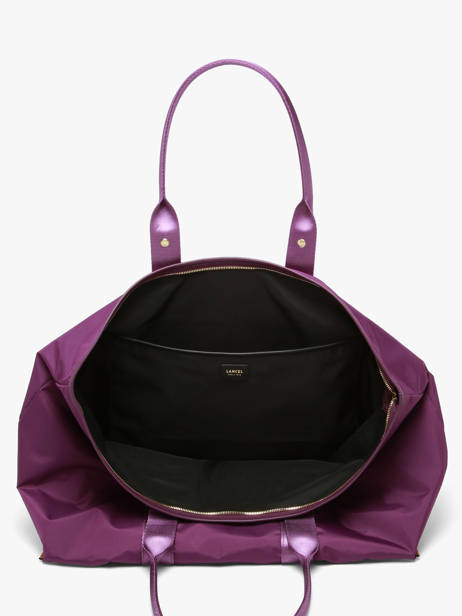 Large Tote Bag Mistral Rollable Nylon And Leather Lancel Violet mistral A13996 other view 3