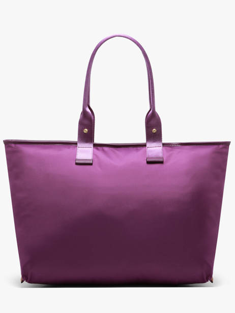 Large Tote Bag Mistral Rollable Nylon And Leather Lancel Violet mistral A13996 other view 4
