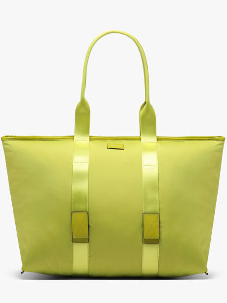 Large Tote Bag Mistral Rollable Nylon And Leather Lancel Green mistral A13996