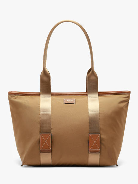 Medium Mistral Rollable Tote Bag Nylon And Leather Lancel Brown mistral A13995