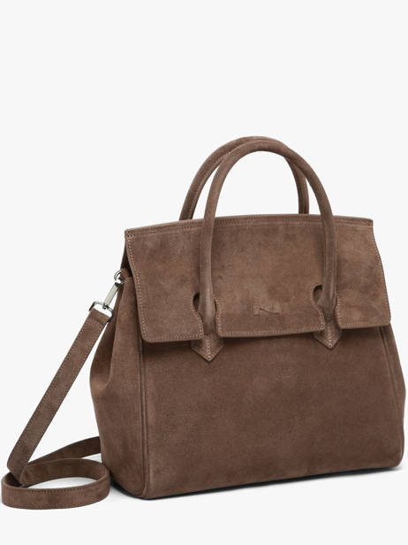 Suede Leather Clara Handbag Nathan baume Brown nathan 2S other view 1