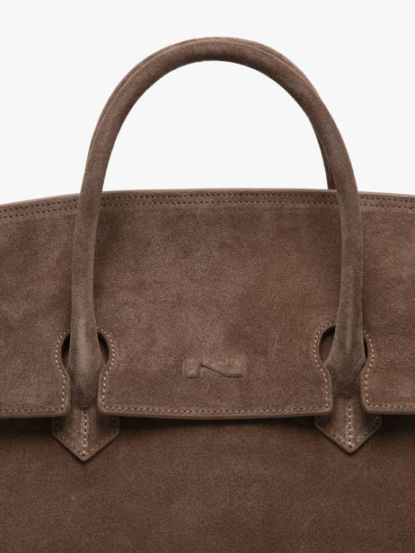 Suede Leather Clara Handbag Nathan baume Brown nathan 2S other view 2