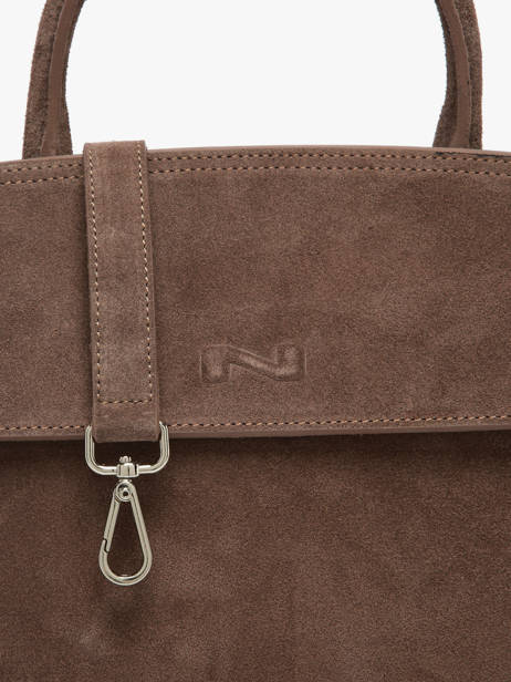 Sac Bandoulière Clarita Cuir Daim Nathan baume Marron nathan 18S vue secondaire 2