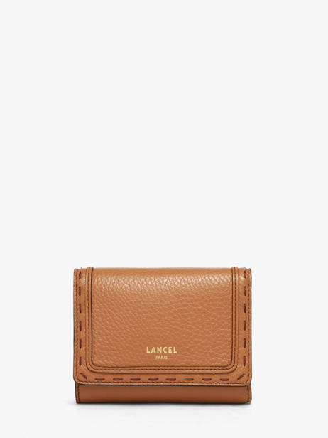 Leather Flap Wallet Premier Flirt Lancel Brown premier flirt A10526