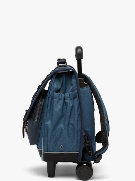 Cartable à Roulettes 2 Compartiments Vintage Color Cameleon Bleu vintage color CR38 vue secondaire 3