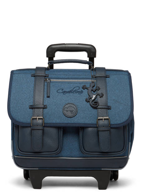 Cartable à Roulettes 2 Compartiments Vintage Color Cameleon Bleu vintage color CR38 vue secondaire 8