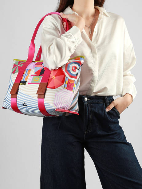 A4 Size Shoulder Bag Lancel Plage Lancel Multicolor lancel plage  A14193 other view 1