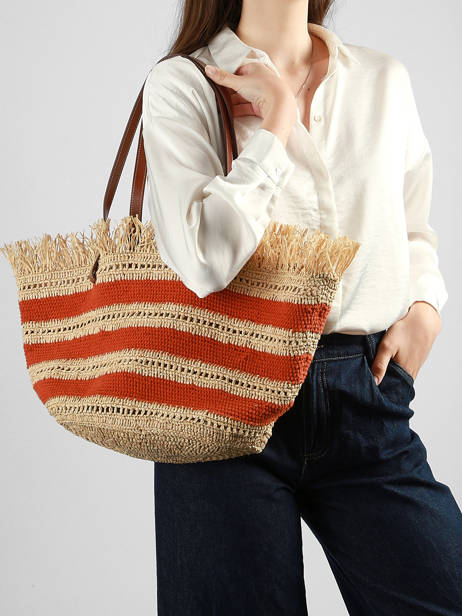 Shoulder Bag Cabas Raphia Raphia Vanessa bruno Orange cabas raphia 23V40928 other view 1