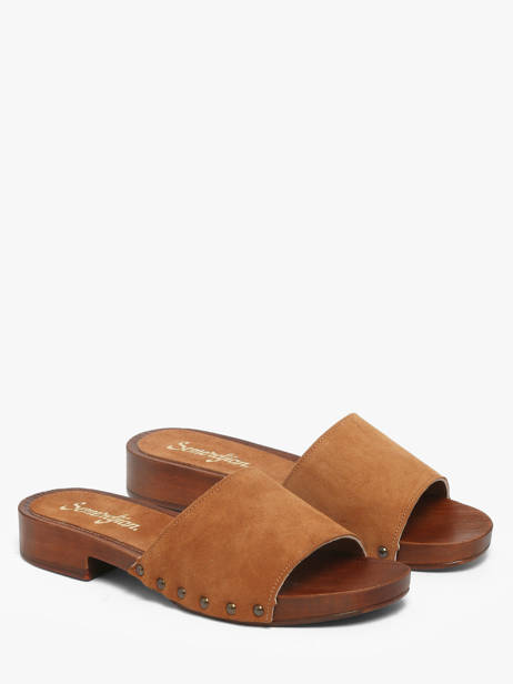 Slippers In Leather Semerdjian Brown women IOLE394 other view 1
