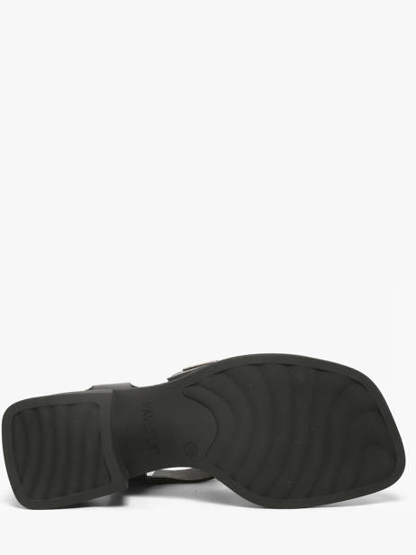 Heeled Sandals In Leather Pavement Black women 25273 other view 4