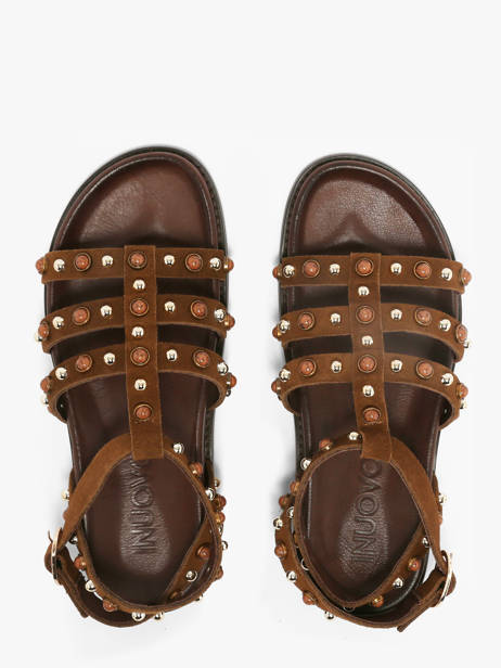 Sandals In Leather Inuovo Brown women 51002CTN other view 3