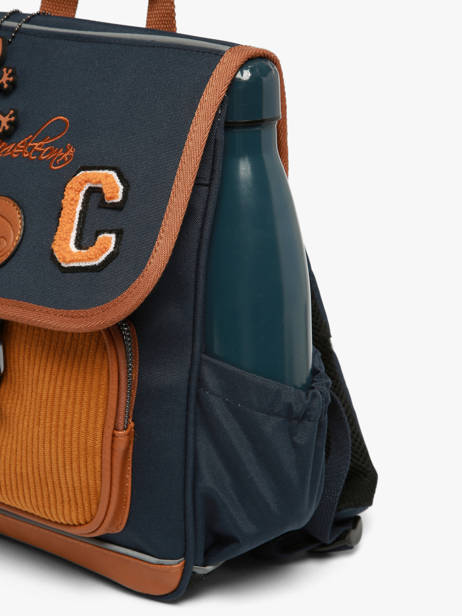 1 Compartment Backpack Cameleon Blue vintage urban SD30 other view 6
