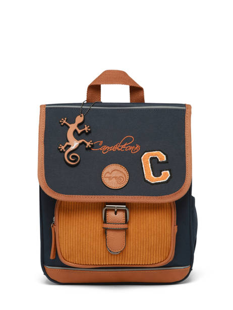 1 Compartment Backpack Cameleon Blue vintage urban SD30 other view 7