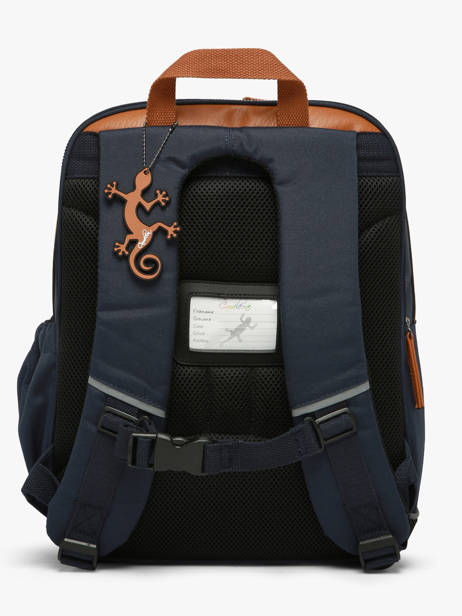 2-compartment Backpack Cameleon Blue vintage urban SO40 other view 5