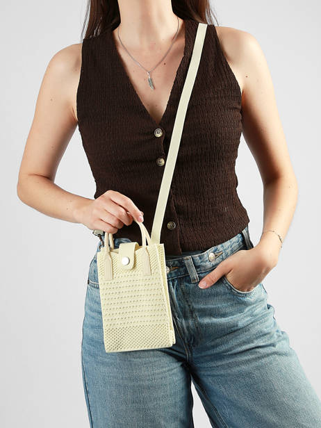 Sac Bandoulière Phonebag Polyester Miniprix Beige phonebag P201 vue secondaire 1