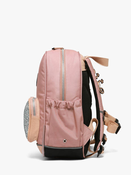 1 Compartment Backpack Cameleon Pink vintage fantasy SD33 other view 3