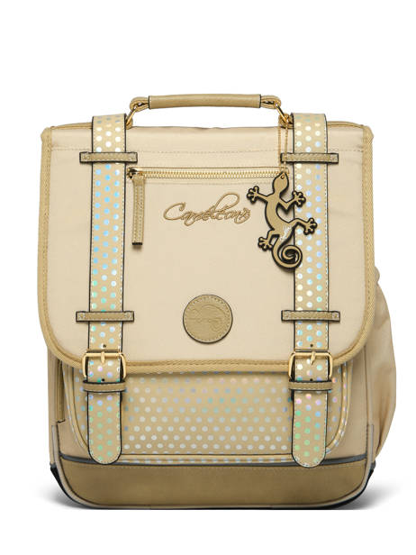 2-compartment Backpack Cameleon Beige vintage fantasy SD39 other view 7
