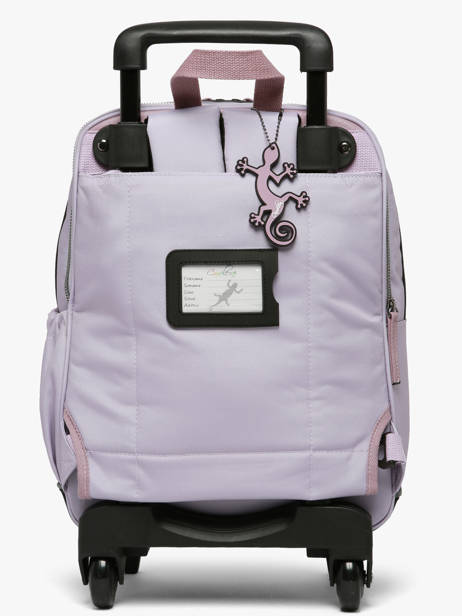 Sac A Dos à Roulettes 2 Compartiments Cameleon Violet vintage fantasy SR40 vue secondaire 6