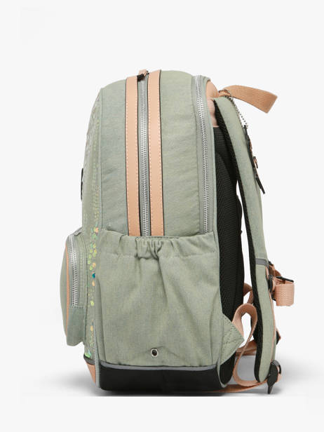 2-compartment Backpack Vintage Fantasy Cameleon Green vintage fantasy SO40 other view 3
