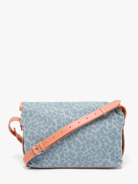 Sac Bandoulière Louou Denim Léopard Paul marius Bleu denim leo LOULODEL vue secondaire 3