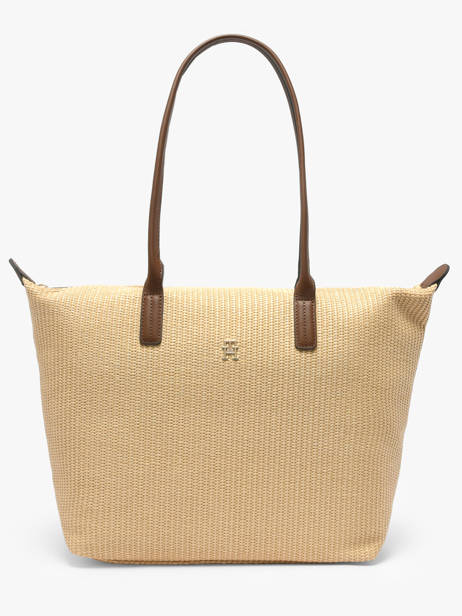 Sac Porté épaule Popette Polyurethane Tommy hilfiger Beige popette AW18528