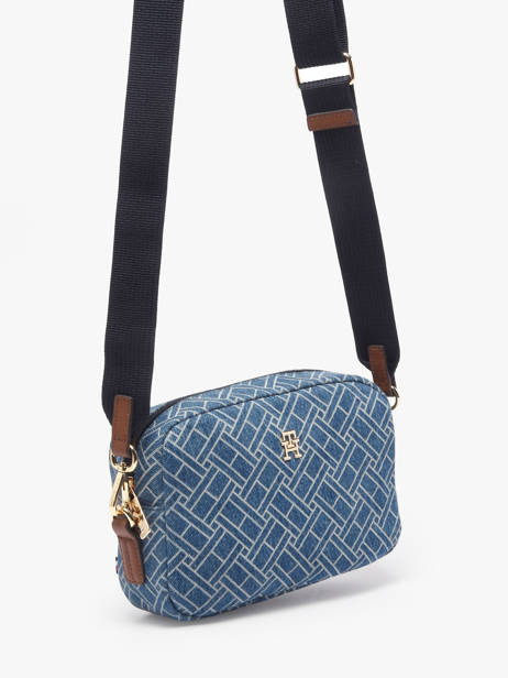 Sac Bandoulière Popette Coton Tommy hilfiger Bleu popette AW18610 vue secondaire 1