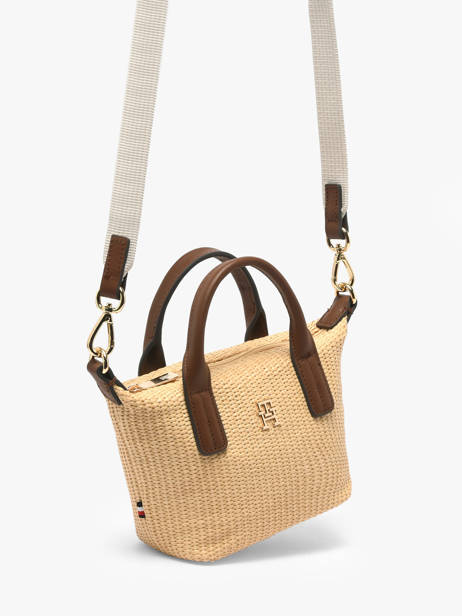 Sac Bandoulière Popette Polyurethane Tommy hilfiger Beige popette AW18526 vue secondaire 1