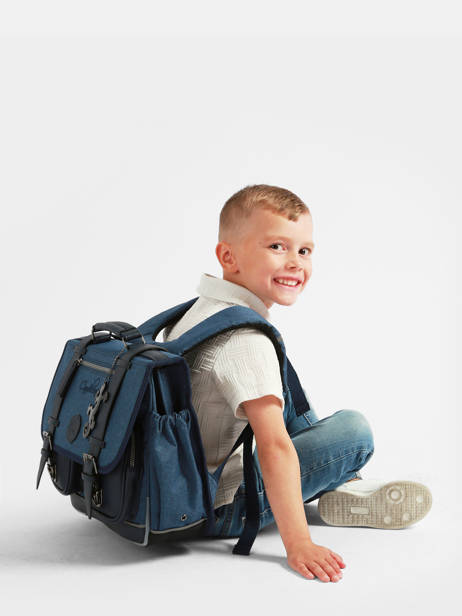 Cartable 2 Compartiments Vintage Color Cameleon Bleu vintage color CA146Q vue secondaire 2