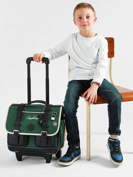 Cartable à Roulettes 2 Compartiments Vintage Urban Cameleon Vert vintage urban CR38 vue secondaire 1