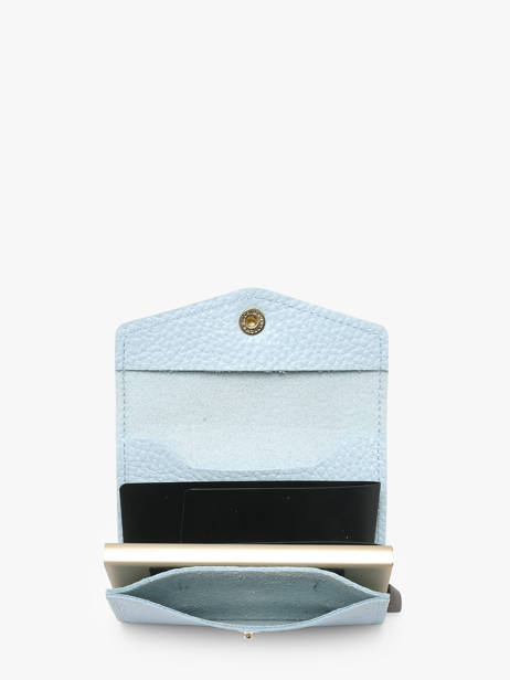 Card Holder Leather Secrid Blue pebble EPE other view 1