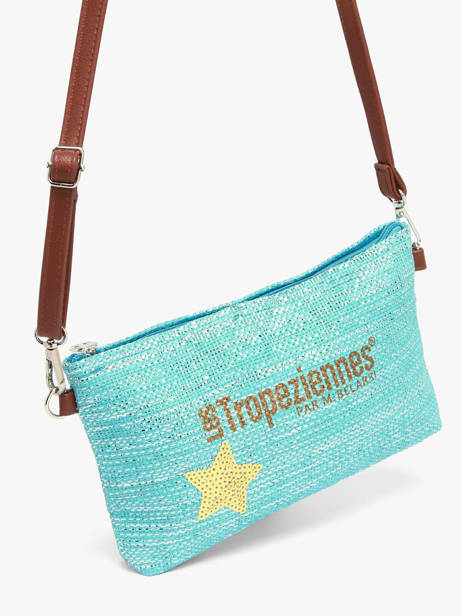 Sac Bandoulière Panama Papier Les tropeziennes Bleu panama TZ02 vue secondaire 2