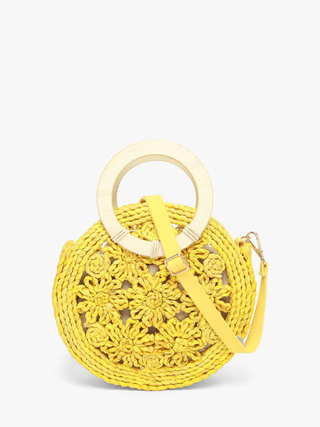 Sac Bandoulière Mediterranee Papier Les tropeziennes Jaune mediterranee TZ03 vue secondaire 3