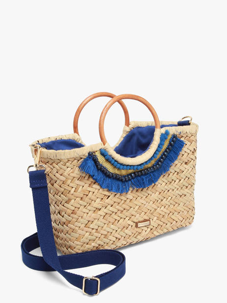 Sac Bandoulière Monaco Paille Les tropeziennes Beige monaco TZ01 vue secondaire 1