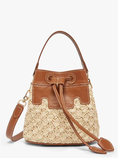 Sac Bandoulière Capucine Xs Raphia Et Cuir Paul marius Beige raphia CAPUXRAP