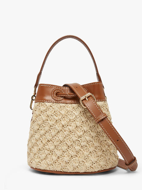Sac Bandoulière Capucine Xs Raphia Et Cuir Paul marius Beige raphia CAPUXRAP vue secondaire 3