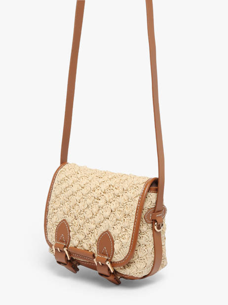 Sac Bandoulière Loulou S Raphia Et Cuir Paul marius Beige raphia LOULSRAP vue secondaire 1