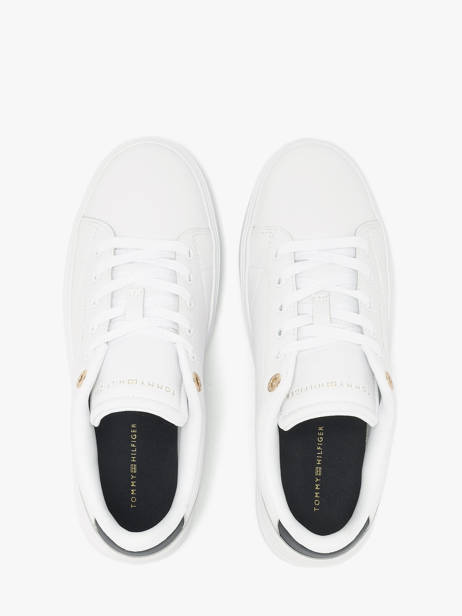 Sneakers In Leather Tommy hilfiger White women 91050K6 other view 3
