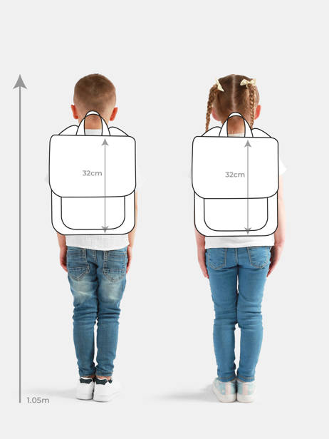 1 Compartment Backpack Cameleon Blue vintage fantasy PBVGSD33 other view 1
