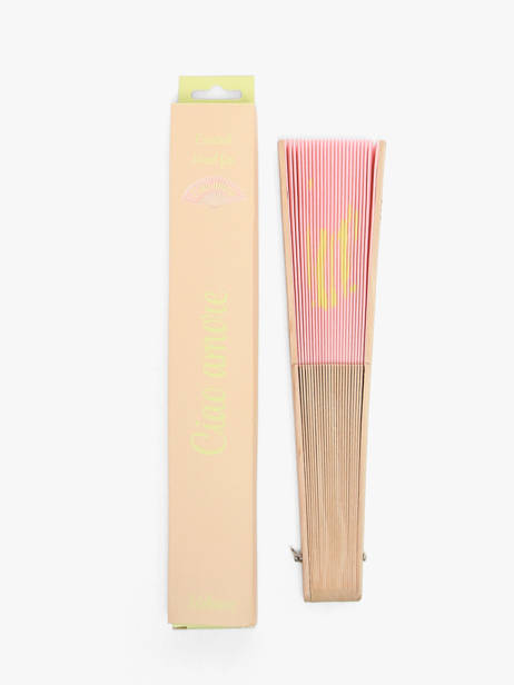 Hand Fan Ines de laure Pink eventail EVENTAIL other view 2