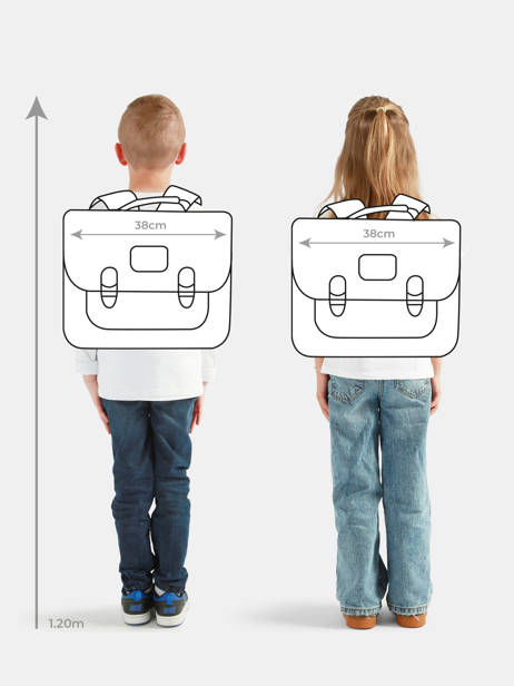 Cartable 2 Compartiments Jeune premier Bleu daydream boys B vue secondaire 1