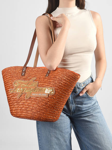 Shoulder Bag Milos Straw Les tropeziennes Orange milos TZ01 other view 1