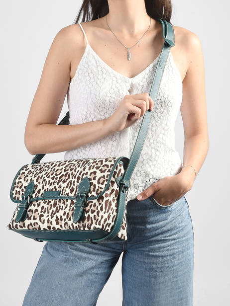 Raffia And Leather Loulou Crossbody Bag Paul marius Multicolor raphia LOULORAP other view 1