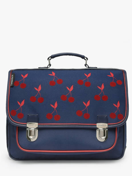 2-compartment Satchel Caramel et cie Blue boheme FI
