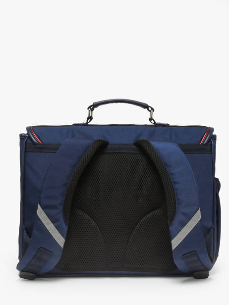 2-compartment Satchel Caramel et cie Blue boheme FI other view 4